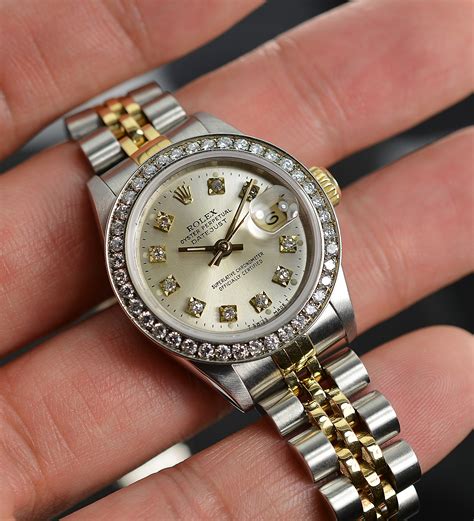 rolex datejust ladies diamond|Rolex Datejust 26mm diamond bezel.